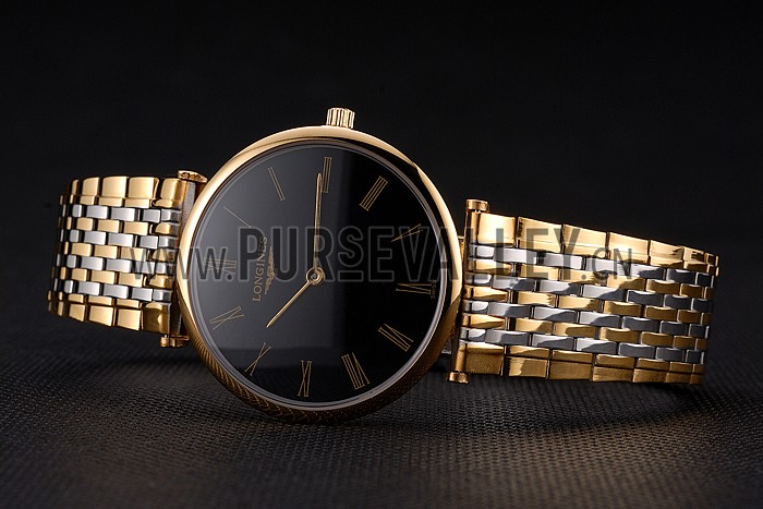 Longines La Grande Classique Two Tone Band Black Dial Homme 622097