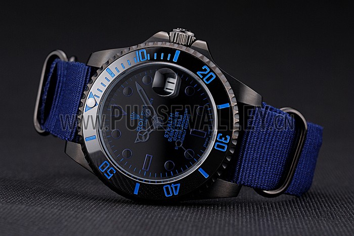 Rolex Stealth Submariner Blue Nylon Strap 622008