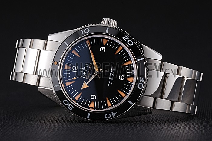 Swiss Omega Seamaster Black Dial Stainless Steel Case And Bracelet 622843