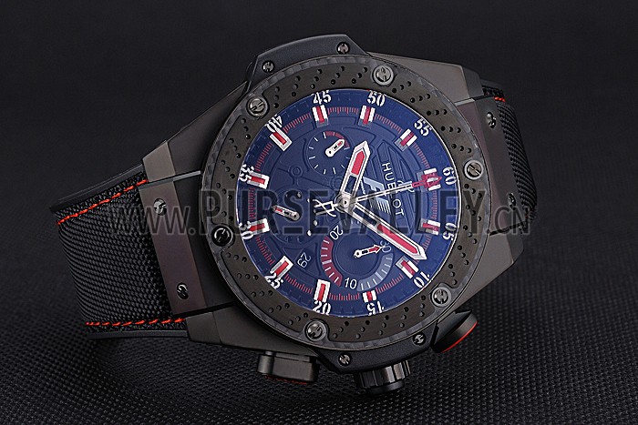 Swiss Hublot Big Bang Limited Edition Formula 1 Black And Red Dial Black Case Black Fabric Strap 622885