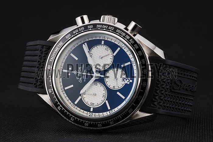 Omega Speedmaster Black Rubber Strap Black Dial 622041
