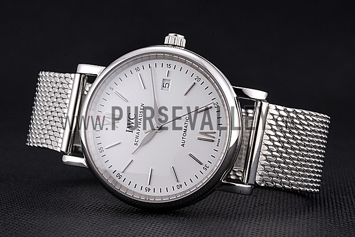 Swiss IWC Portofino Stainless Steel Case White Dial Steel Bracelet 622670