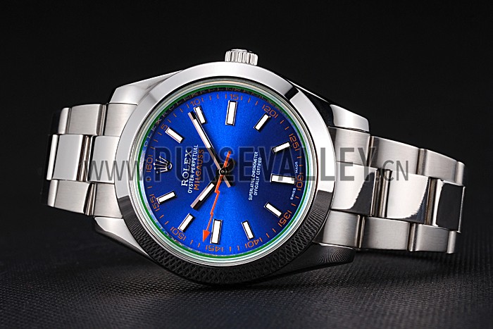 Rolex Milgauss Blue Dial Stainless Steel Case And Bezel 622838