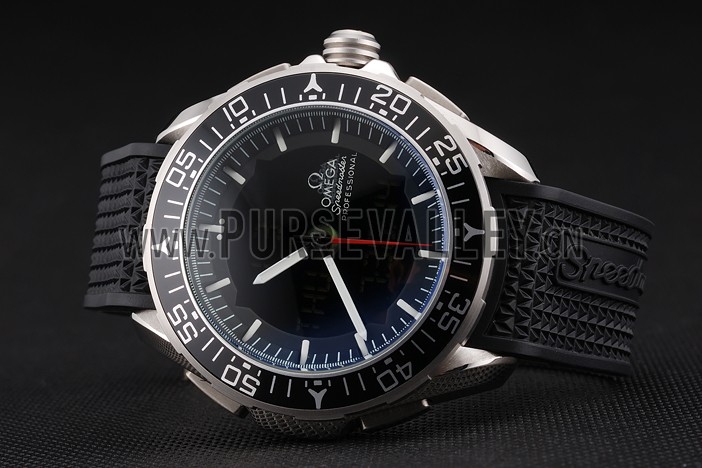 Omega Speedmaster Skywalker X-33 Black Dial White On Black Bezel Stainless Steel Case Black Rubber Strap