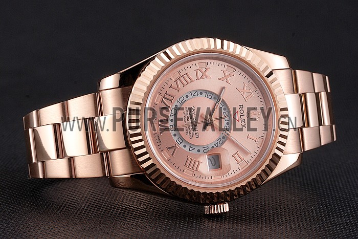 Rolex Sky Dweller Rose Gold Dial Rose Gold Case And Bracelet