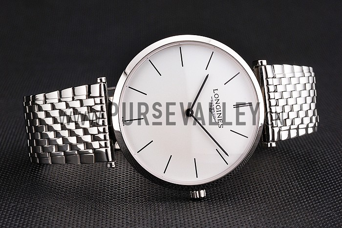 Swiss Longines Grande Classique White Dial Stainless Steel Case And Bracelet