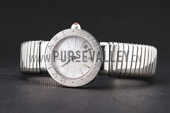 Bvlgari Bvlgari Silver Dial Stainless Steel Case And Tubogas Bracelet