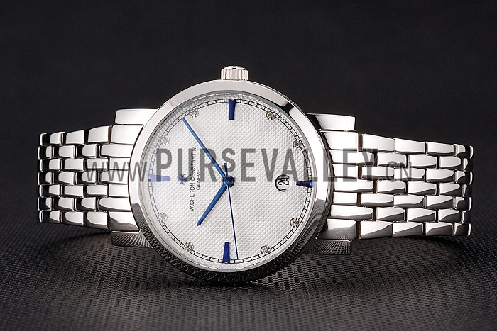 Vacheron Constantin Fine White Dial Stainless Steel Case And Bracelet