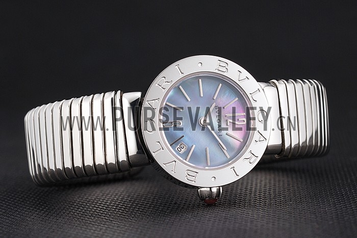 Bvlgari Bvlgari Pearl Dial Stainless Steel Case And Tubogas Bracelet