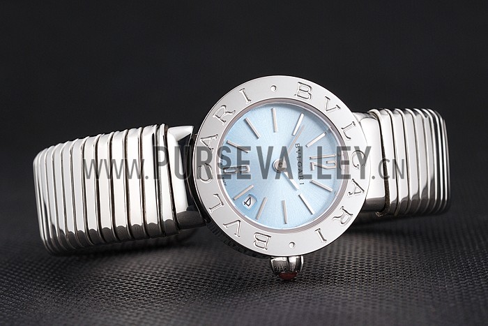 Bvlgari Bvlgari Light Blue Dial Stainless Steel Case And Tubogas Bracelet