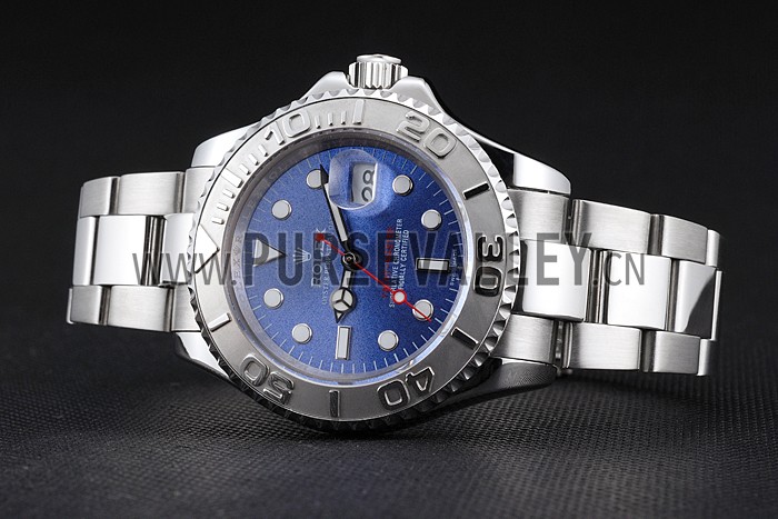 Swiss Rolex Yacht-Master Blue Dial Stainless Steel Case And Bracelet
