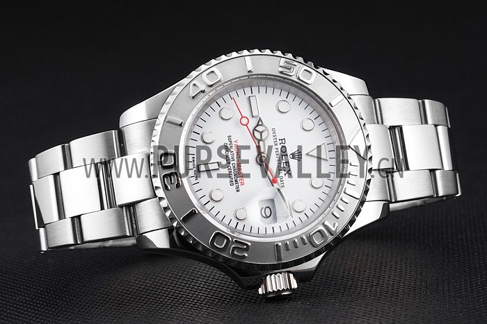 Swiss Rolex Yacht-Master White Dial Staniless Steel Case And Bracelet