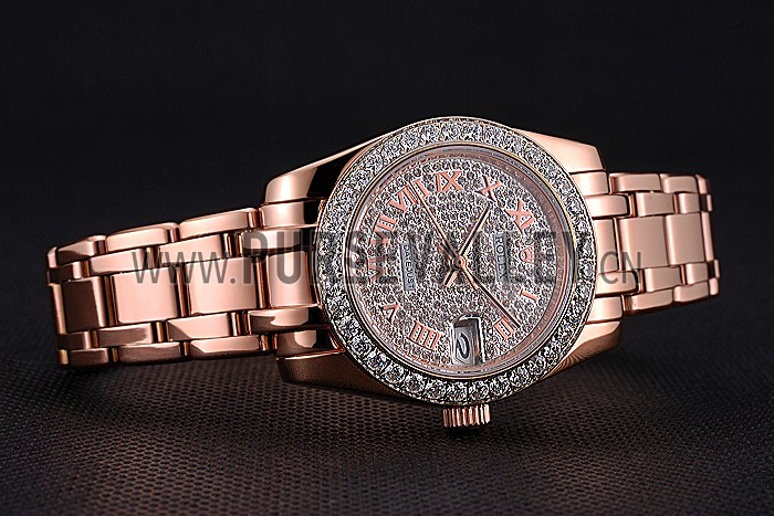 Rolex Datejust Diamond Dial And Bezel Pink Gold Case And Bracelet 622836