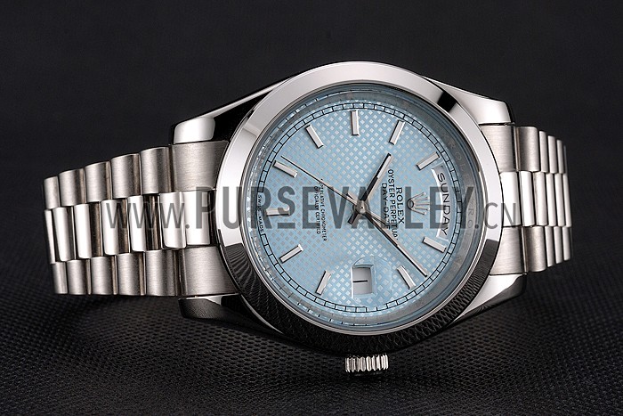 Rolex Day Date 40 Ice Blue Dial Stainless Steel Case And Bracelet
