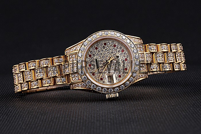 Swiss Rolex DateJust Diamond Dial Gold 622024