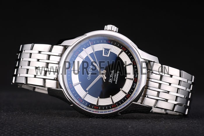 Omega Swiss DeVille Stainless Steel Bezel Black Dial 7600