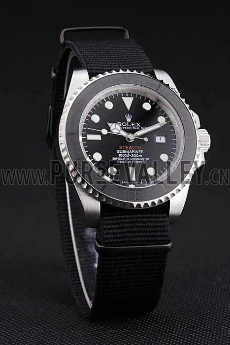 Rolex Submariner STEALTH MK IV Black Fabric Band rl424 621386