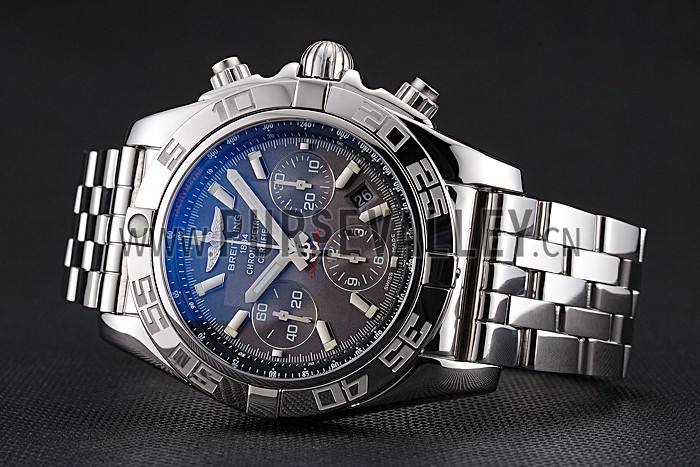 Swiss Breitling Certifie Stainless Steel Bezel Grey Dial 80287