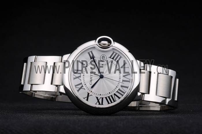 Cartier Ballon Bleu 42mm White Dial Stainless Steel Case And Bracelet