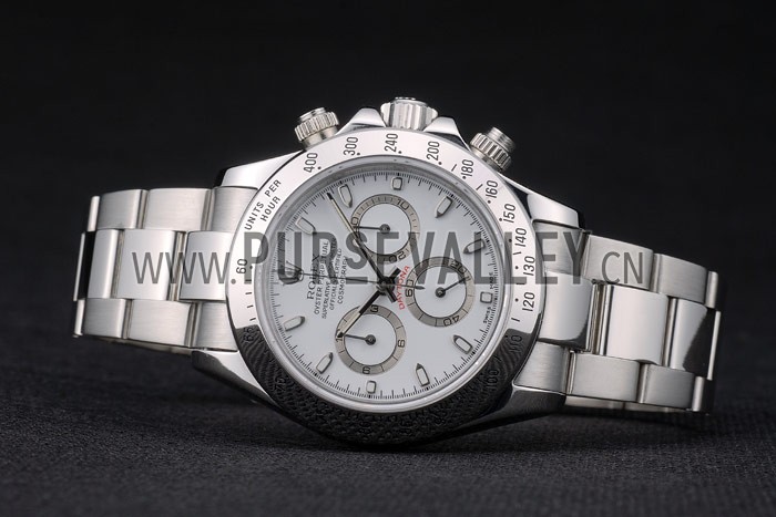 Swiss Rolex Daytona Stainless Steel Bracelet White Dial 80297
