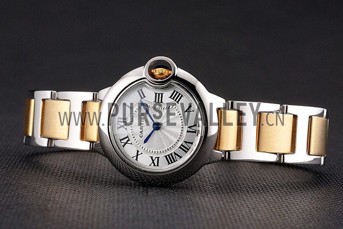 Cartier Ballon Bleu 30mm White Dial Stainless Steel Case Two Tone Bracelet