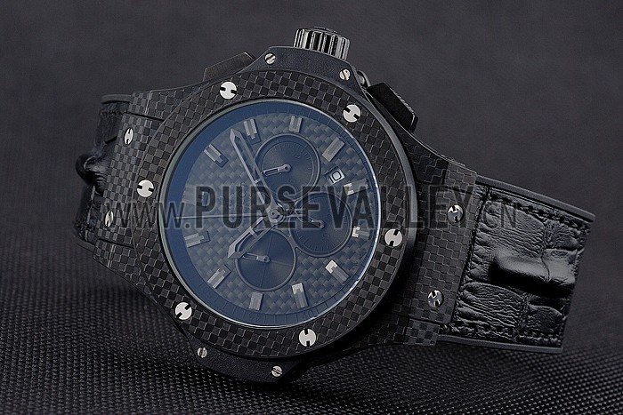 Hublot Big Bang Carbon Dial Carbon Case And Bezel Black Rubber Strap 622773