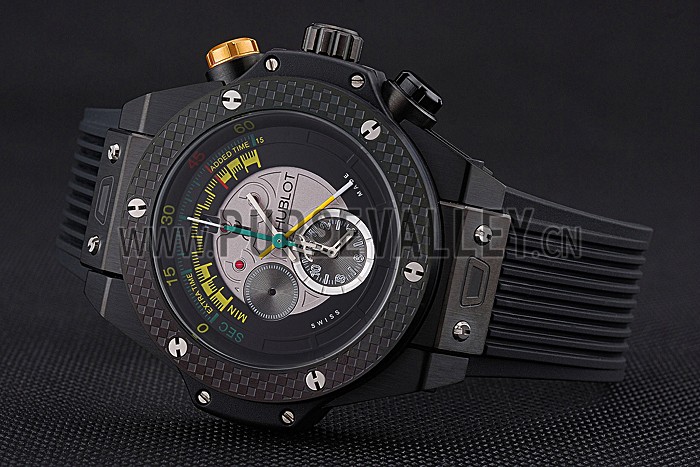 Hublot Big Bang Unico Bi-Retrograde Chrono King Black Steel Case Black Rubber Strap 622771
