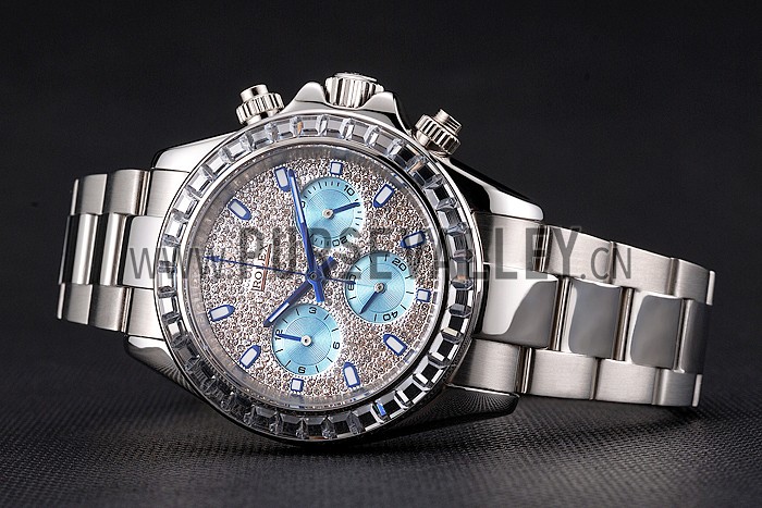Rolex Daytona Diamond Dial And Bezel Stainless Steel Case And Bracelet