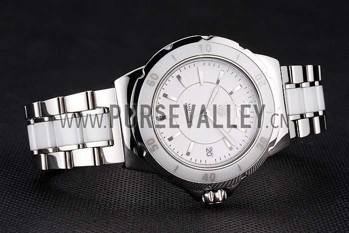 Tag Heuer Formula 1 White Ceramic Bezel White Dial