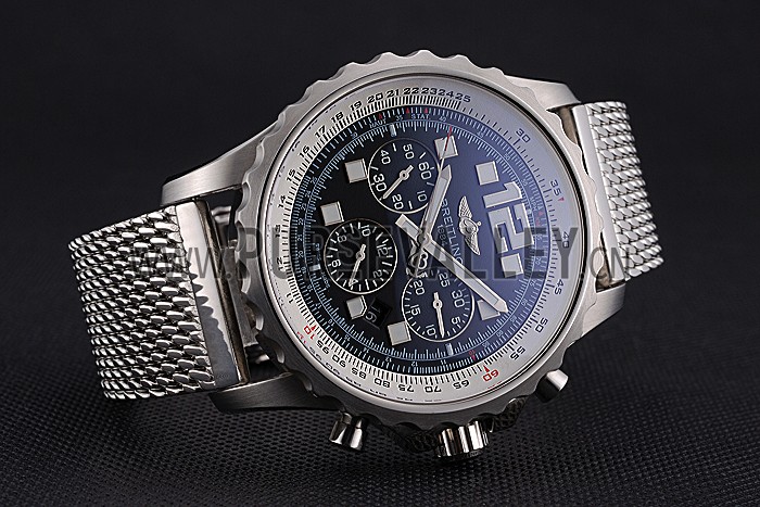 Swiss Breitling Professional Chronospace Black Dial Stainless Steel Case And Bracelet 622874