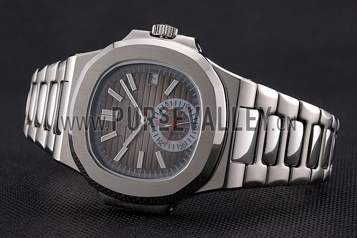 Patek Philippe Nautilus Gray Dial Stainless Steel Case And Bracelet
