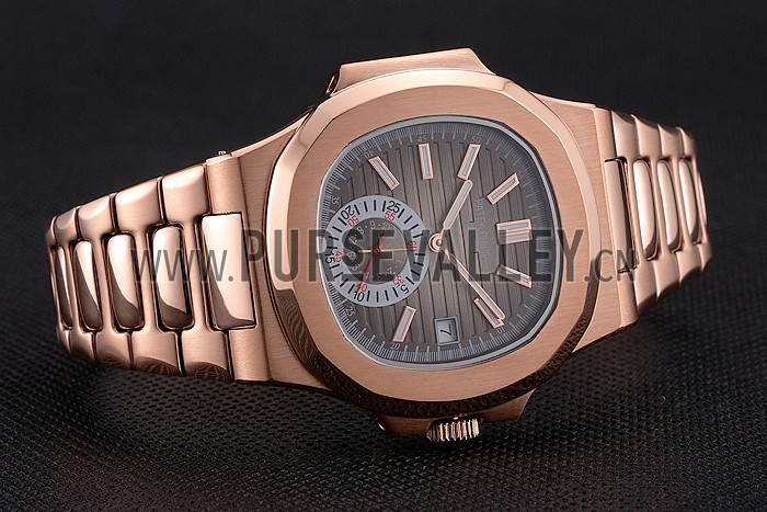 Patek Philippe Nautilus Gray Dial Rose Gold Case And Bracelet