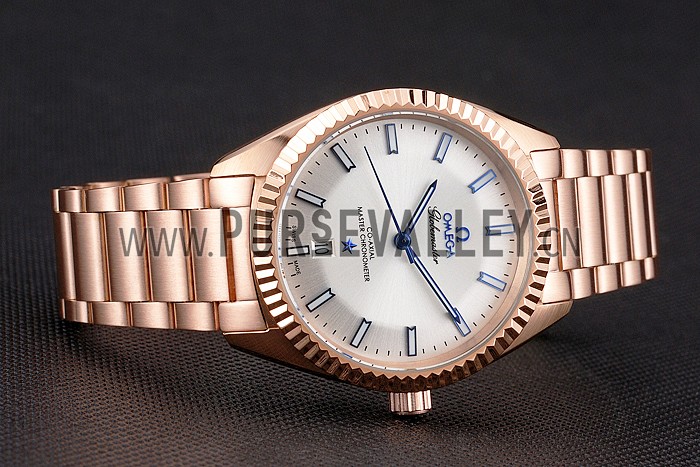 Omega Globemaster White Dial Rose Gold Case And Bracelet
