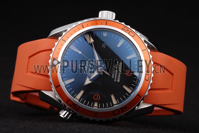 Omega Swiss Seamaster Planet Ocean Big Size Orange Strap