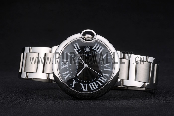 Cartier Ballon Bleu 42mm Black Dial Stainless Steel Case And Bracelet