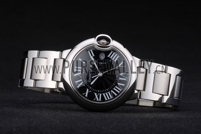 Cartier Ballon Bleu 38mm Black Dial Stainless Steel Case And Bracelet