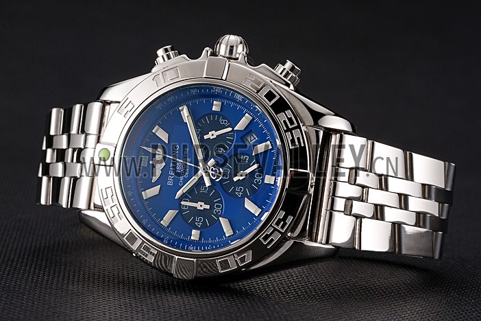 Breitling Chronomat 44 Blue Dial with Black Subdials Stainless Steel Bracelet 622508