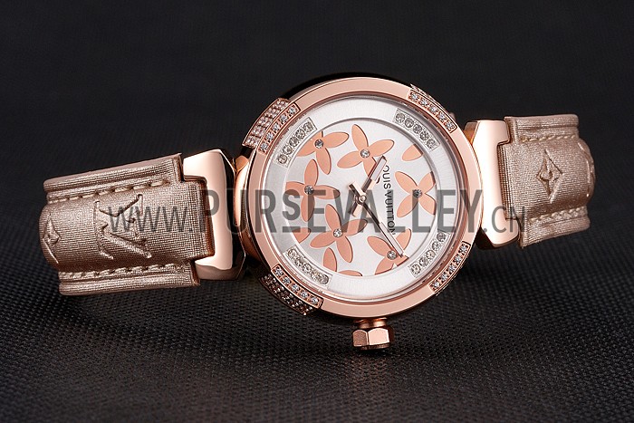 Louis Vuitton Tambour Bijou Red Gold Watch