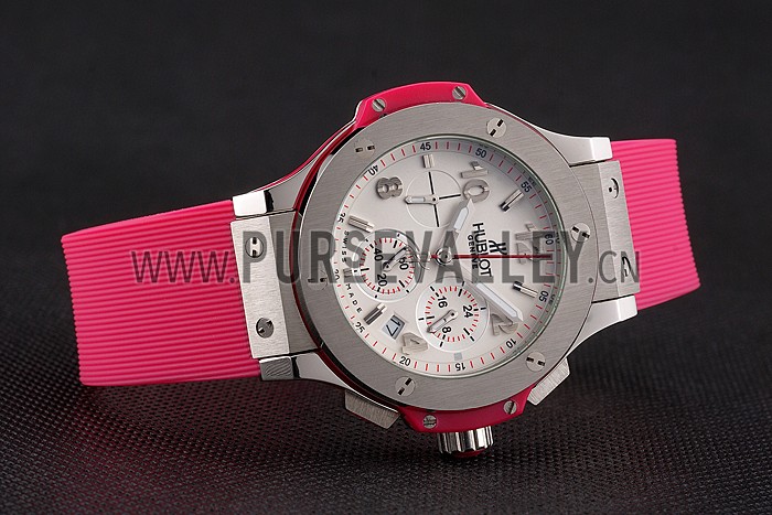 Hublot Big Bang Pink Strap White Dial Watch