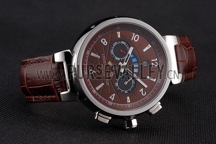 Louis Vuitton Tambour LV Cup Brown Dial Watch 2165-295