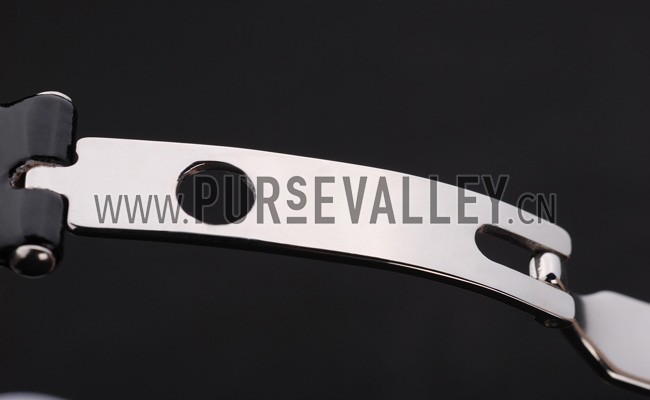 Bvlgari B.ZERO1 25mm Black Dial Stainless Steel Case Black Bezel Black Leather Bracelet