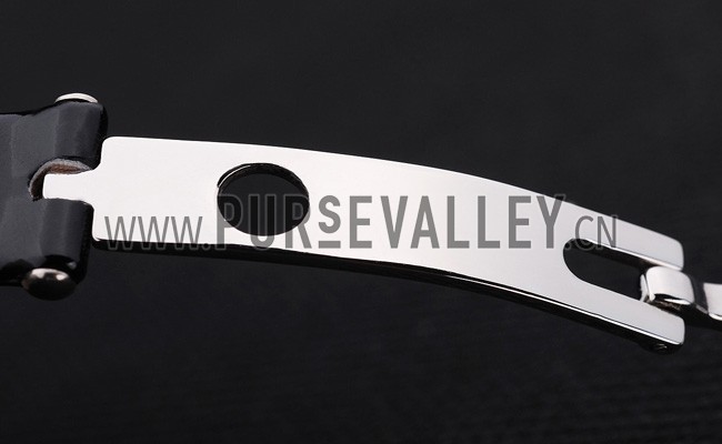 Bvlgari B.ZERO1 25mm White Dial Stainless Steel Case Gold Bezel Black Leather Bracelet