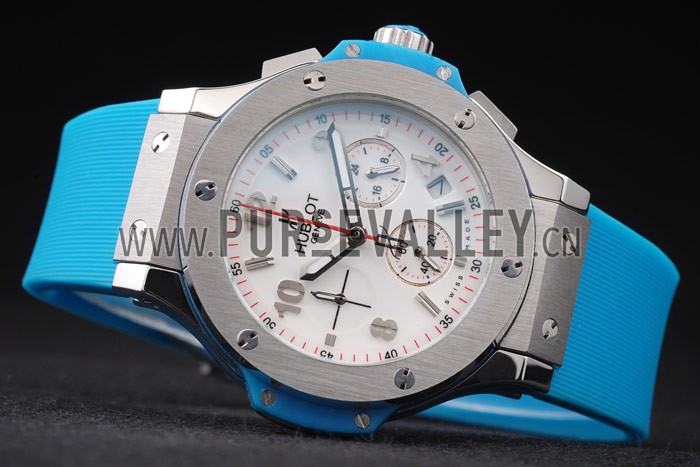 Hublot Big Bang Blue Strap White Dial Watch