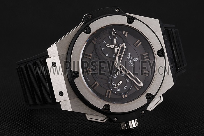 Swiss Hublot King Power Stainless Steel with Rubber Band shb11 621404