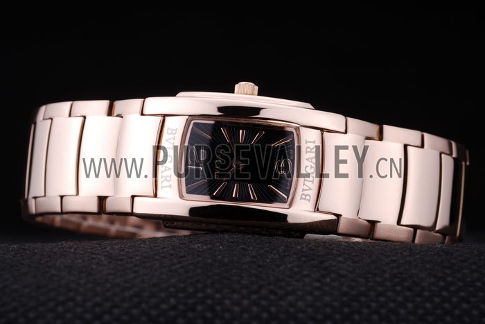 Bvlgari Assioma D 20mm Black Dial Rose Gold Case And Bracelet