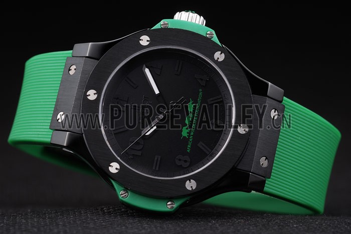 Hublot Big Bang African Wildlife Foundation Green Rubber Strap