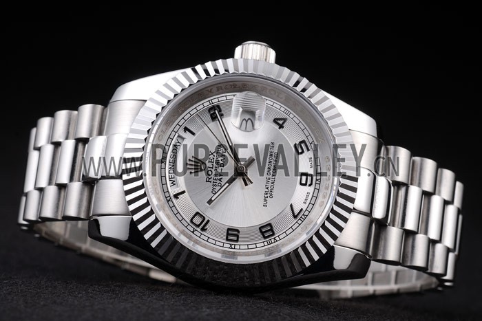 Rolex Day-Date Polished Stainless Steel White Dial