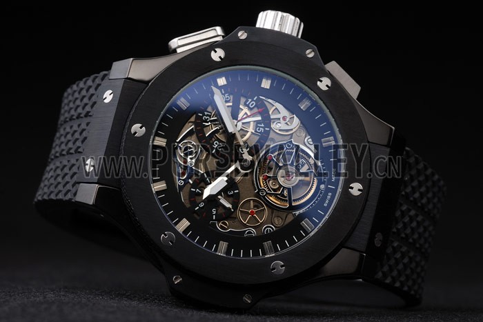 Hublot King Power Tourbillon Black Strap Black Dial