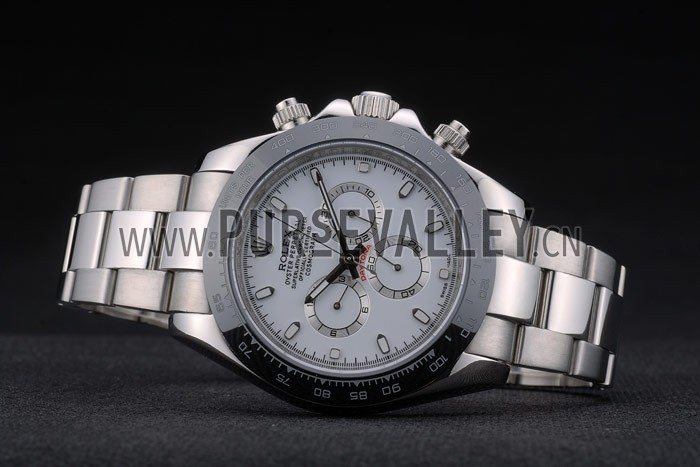 Rolex Daytona Black Ceramic Tachymeter Stainless Steep Strap White Dial 80249