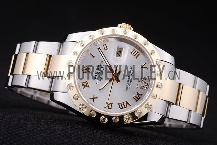 Rolex Datejust Diamond Bezel White Dial 7464